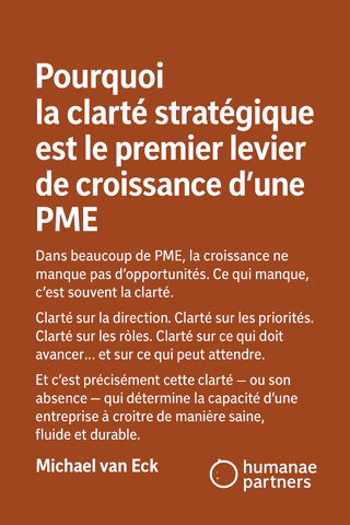 Pourquoi la clarté stratégique est le premier levier de croissance d’une PME